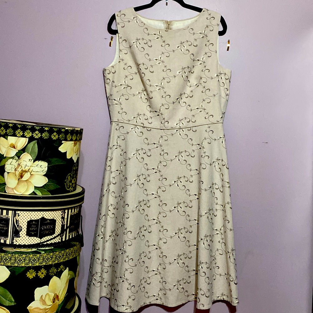 DONATED TO SISTERS 
CUSTOM MADE LINEN DRESS